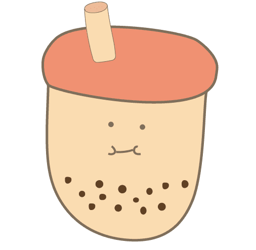 タピオカドリンクのカップキャラクター